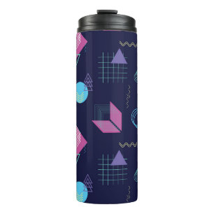 Abstract geometric pattern, line shapes. thermal tumbler