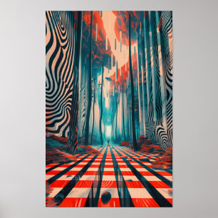 Abstract Geometric Pattern Logo Poster