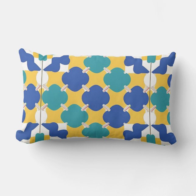 Abstract Geometric Pattern Lumbar Cushion (Front)