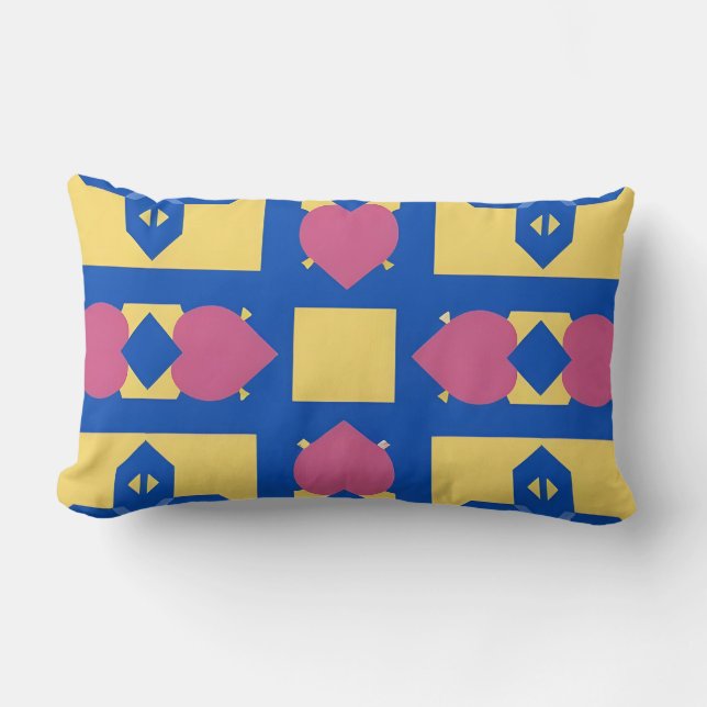 Abstract Geometric Pattern Lumbar Cushion (Front)