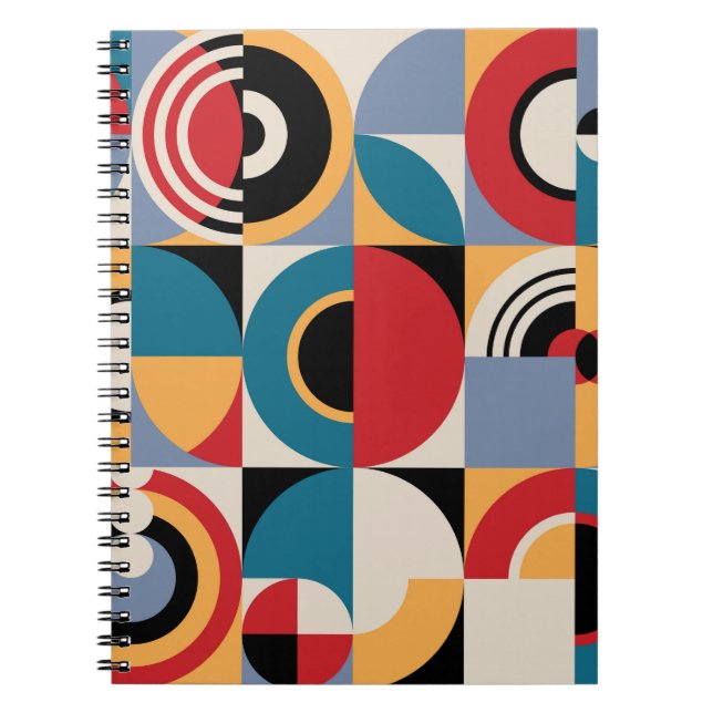 Abstract geometric pattern. Memphis style print de Notebook (Front)
