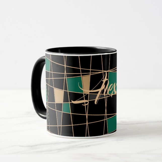 Abstract geometric pattern mug (Front Left)