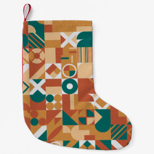 Abstract geometric pattern. Multicolor Figures. Te Small Christmas Stocking