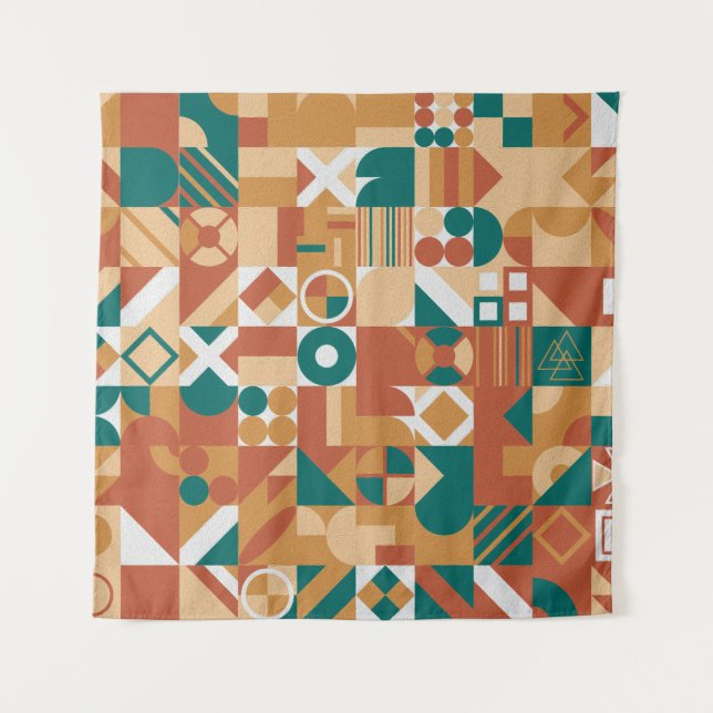 Abstract geometric pattern. Multicolor Figures. Te Tapestry (Front)