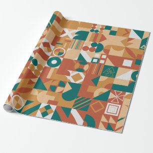 Abstract geometric pattern. Multicolor Figures. Te Wrapping Paper