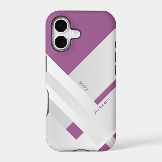Abstract Geometric Pattern on Purple (Back)