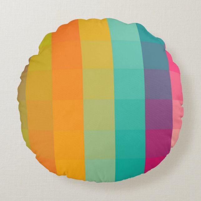 Abstract geometric pattern round cushion (Front)