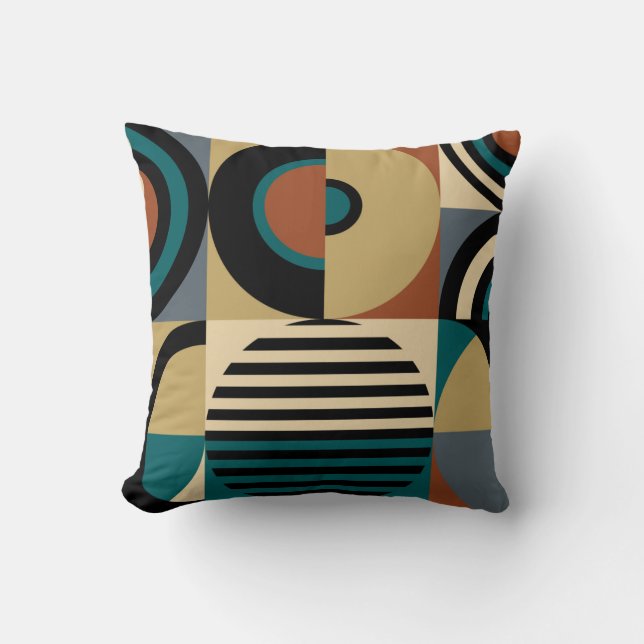 Abstract geometric pattern. Seamless memphis style Cushion (Front)