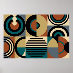 Abstract geometric pattern. Seamless memphis style Poster