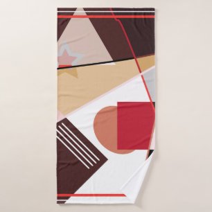 Abstract geometric pattern,  silk scarf shawl desi bath towel