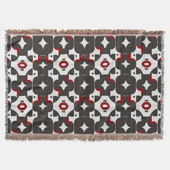 Abstract Geometric Pattern Throw Blanket (Front)