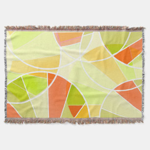 Abstract geometric pattern throw blanket