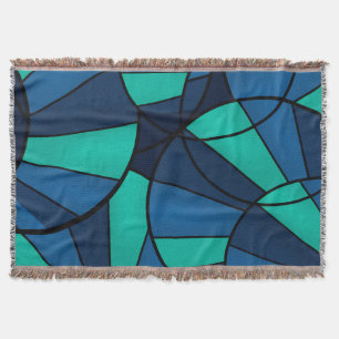 Abstract geometric pattern throw blanket