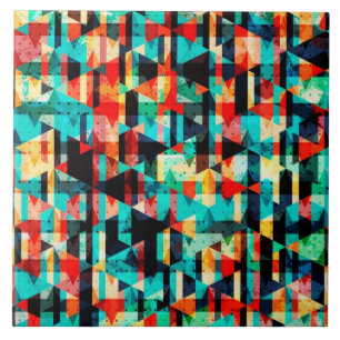 Abstract geometric pattern tile