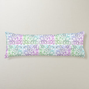 Abstract Geometric Pattern   Tiled and Filtered   Body Cushion
