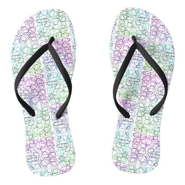 Abstract Geometric Pattern | Tiled and Filtered | Jandals (Footbed)
