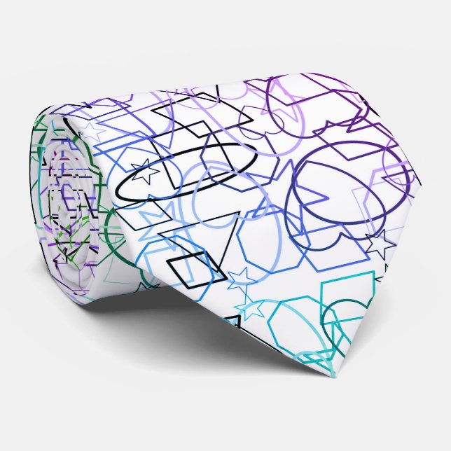 Abstract Geometric Pattern | Tiled and Filtered | Tie (Rolled)