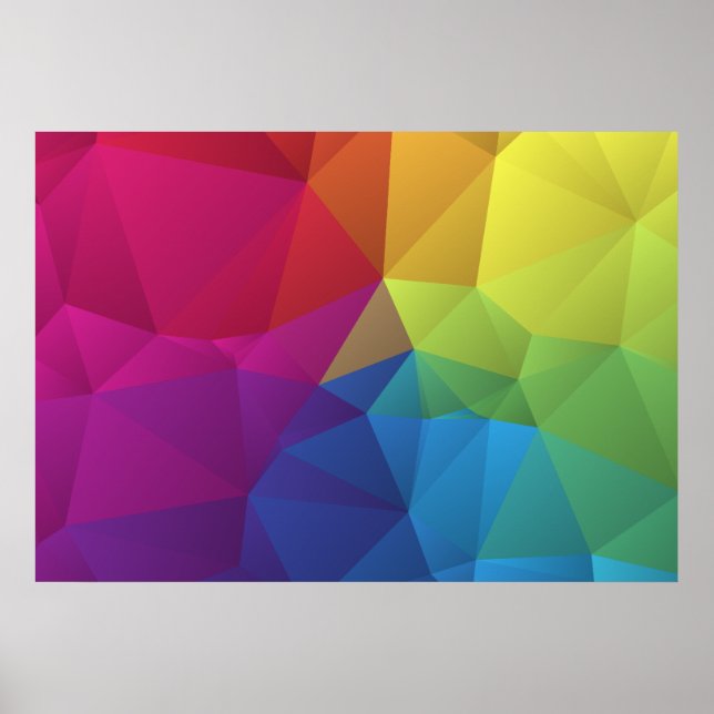 abstract geometric pattern, triangle design poster (Front)