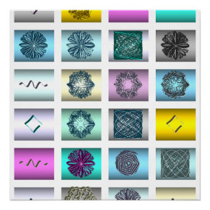 Abstract Geometric Pattern Wallart Design Poster