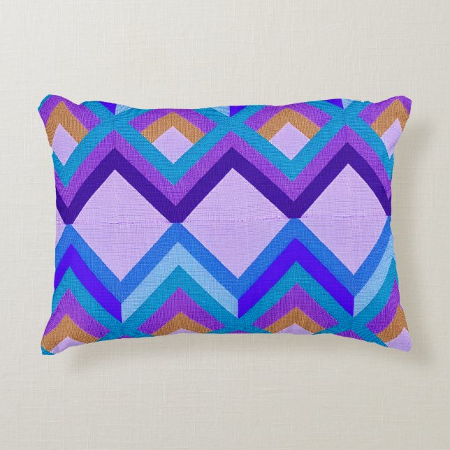 Abstract Geometric Pattern with Bold Colours Decorative Cushion (Front)