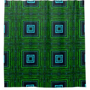 Abstract geometric pattern with kaleidoscope abstr shower curtain