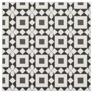 Abstract Geometric Pattern with Retro Tones Fabric