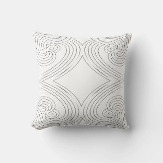 Abstract geometric pattern with spiral symmetry cushion
