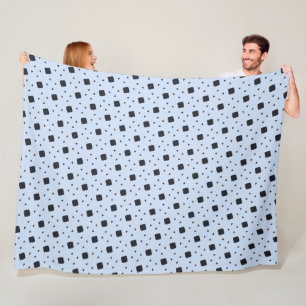 Abstract Geometric Pattern with Squares & Triangle Fleece Blanket