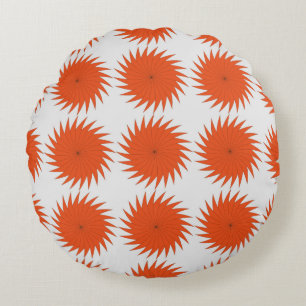 Abstract geometric pattern with stripes, lines. A Round Cushion