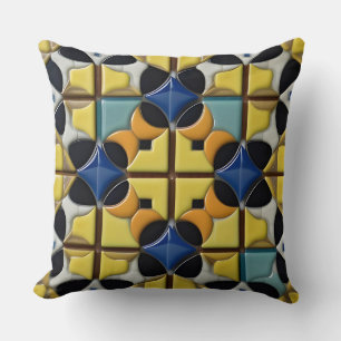 Abstract Geometric Pattern with Vibrant Colours Cushion