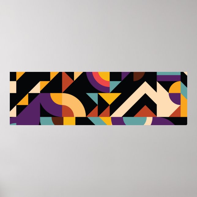 Abstract geometric patterns design poster (Front)