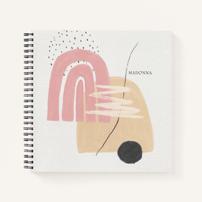 Abstract Geometric Pink Blush Shapes Journal (Front)