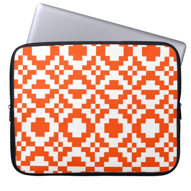 Abstract geometric pixelated seamless pattern. Mos Laptop Sleeve (Front)
