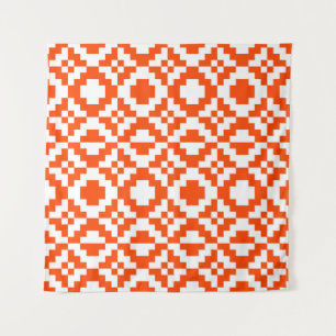 Abstract geometric pixelated seamless pattern. Mos Tapestry