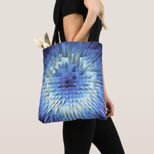 abstract geometric poligonal texture tote bag