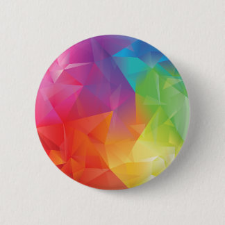 Abstract Geometric Rainbow Button