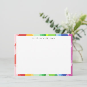 Abstract Geometric Rainbow Prism Personalised Card