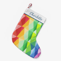Abstract Geometric Rainbow Prism Personalised Name