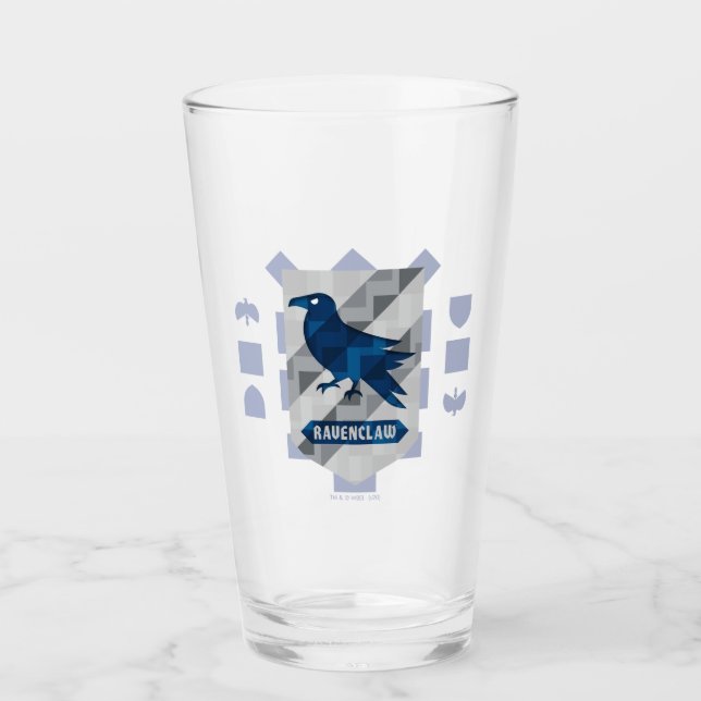 Abstract Geometric RAVENCLAW™ Crest Glass (Front)
