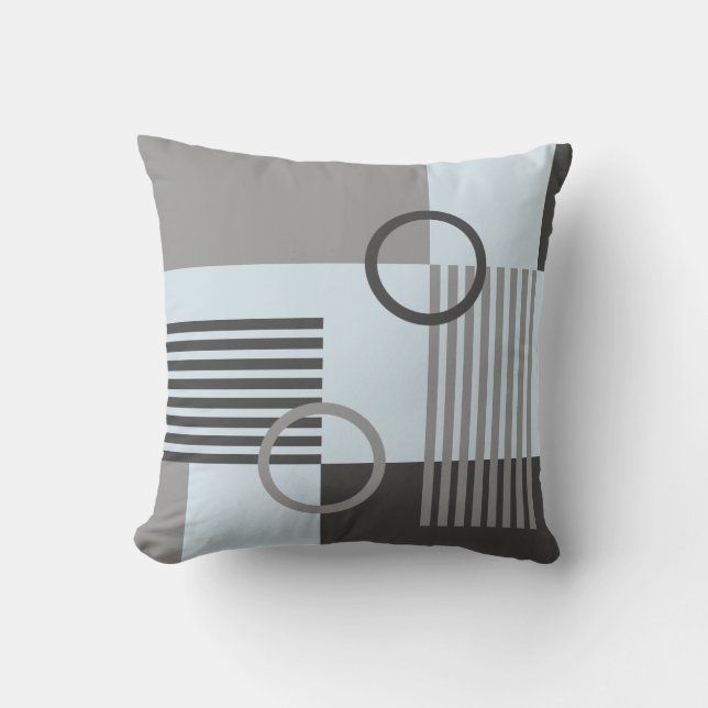 Abstract geometric retro art cushion (Front)
