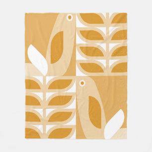 Abstract geometric retro seamless pattern fleece blanket