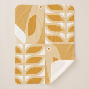 Abstract geometric retro seamless pattern sherpa blanket
