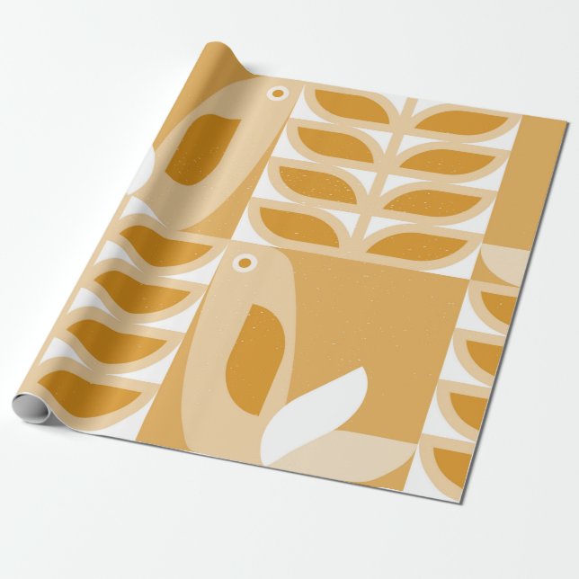 Abstract geometric retro seamless pattern wrapping paper (Unrolled)