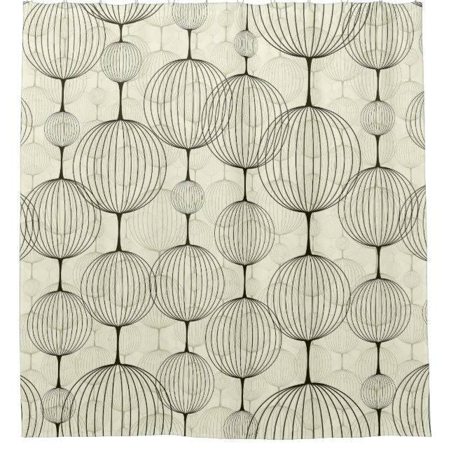 Abstract geometric, seamless background pattern. shower curtain (Front)