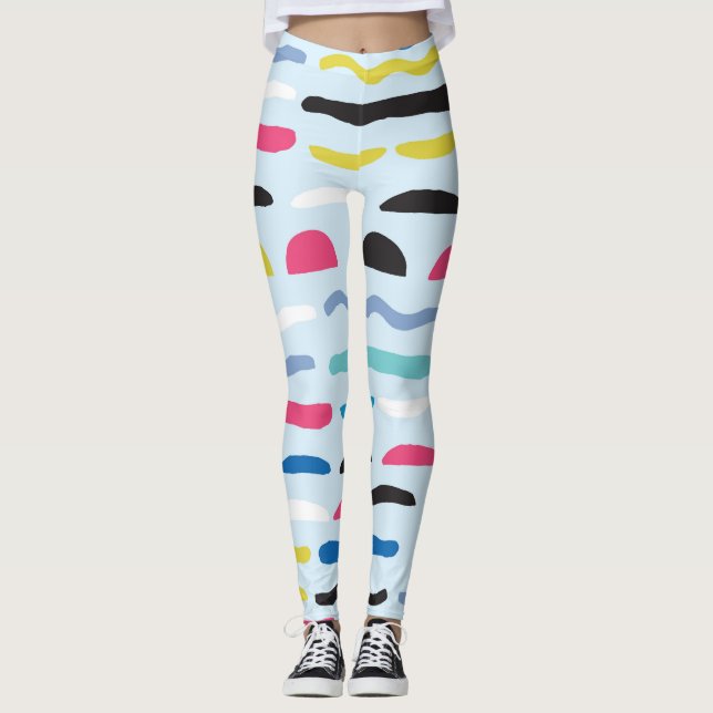 Abstract Geometric Seamless Decorative Pattern. Leggings (Front)