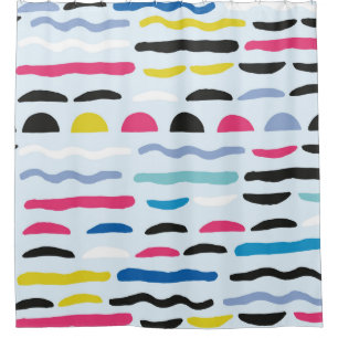 Abstract geometric seamless decorative pattern shower curtain
