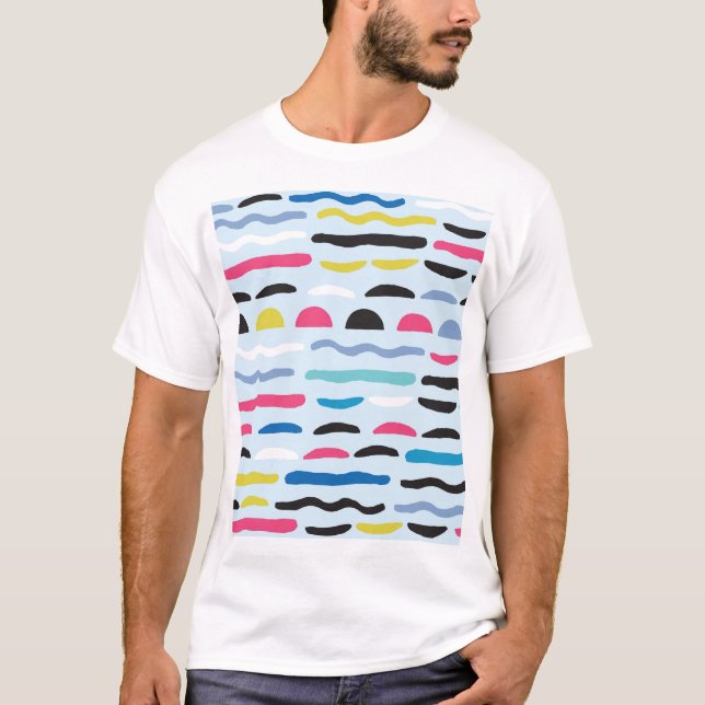 Abstract Geometric Seamless Decorative Pattern. T-Shirt (Front)