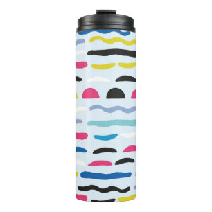 Abstract geometric seamless decorative pattern  thermal tumbler
