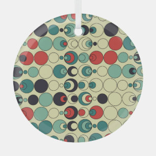 Abstract geometric seamless pattern design. glass tree decoration