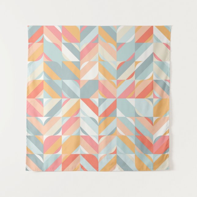 Abstract geometric seamless pattern in scandinavia tapestry (Front)
